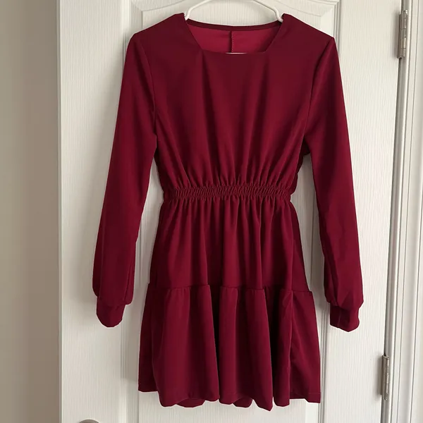 Burgundy dress Red - Image 4
