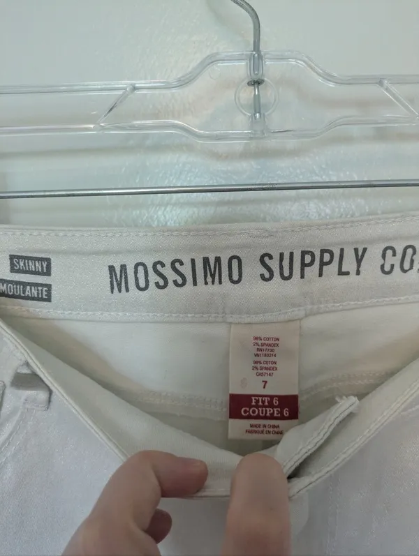 Mossimo Skinny Jeans White Glitter 2010's 6 - Image 3