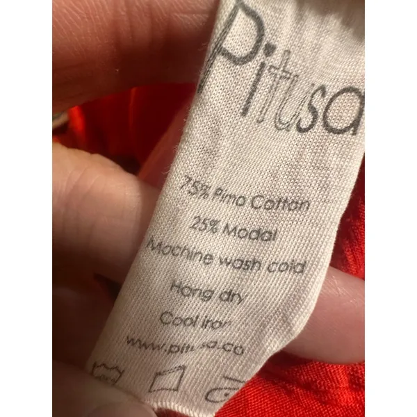 Pitusa Pima Inca Jumpsuit Blood Orange Harem Drop Crotch Standard M‎ L XL Peru - Image 6