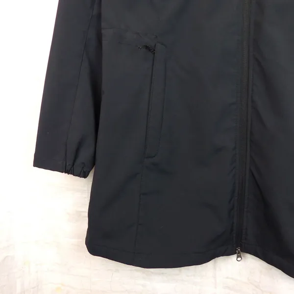 Eddie Bauer Womens Jacket L Charcoal Ripstop Hooded Zip Performance Coat Parka - Image 5