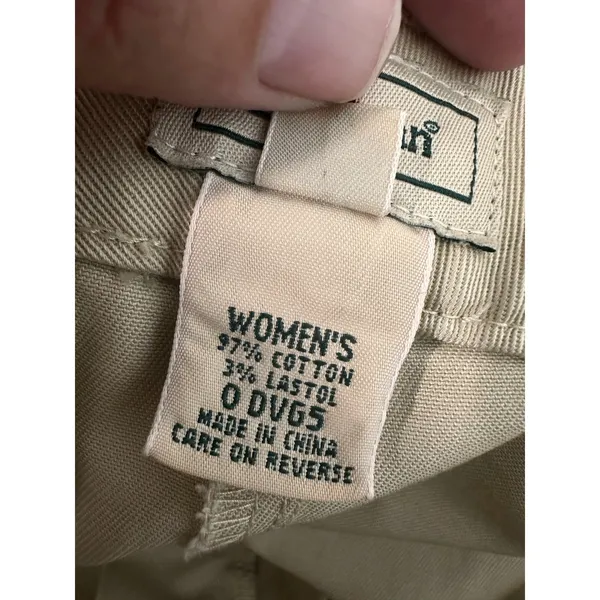 LL Bean Womens 6 Medium Tall Khaki Chino Pants Straight Leg‎ Cotton Twill 0DVG5 - Image 6