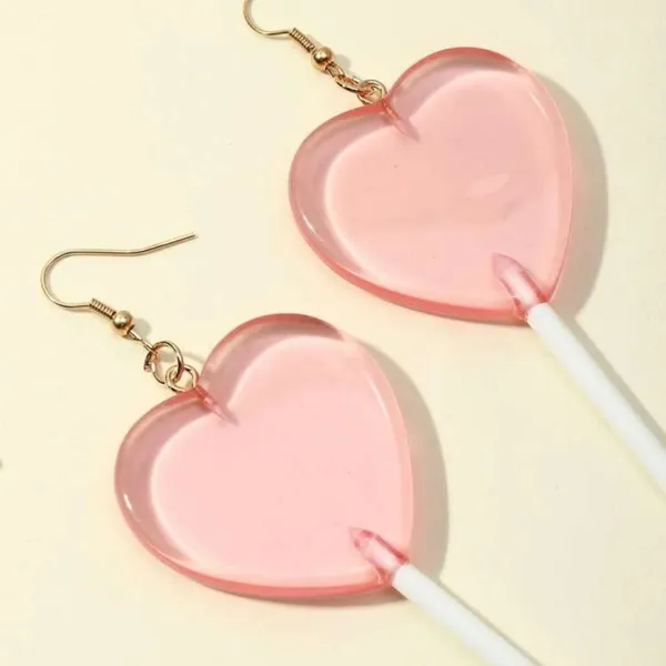 Heart lollipop earrings - Image 2