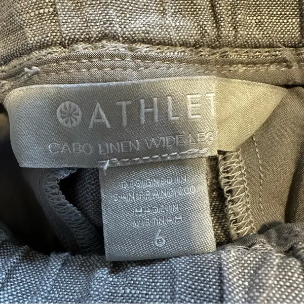 Athleta Cabo Wide Leg Linen Pants Blue Gray Chambray Women’s Coastal Grandma - Image 7