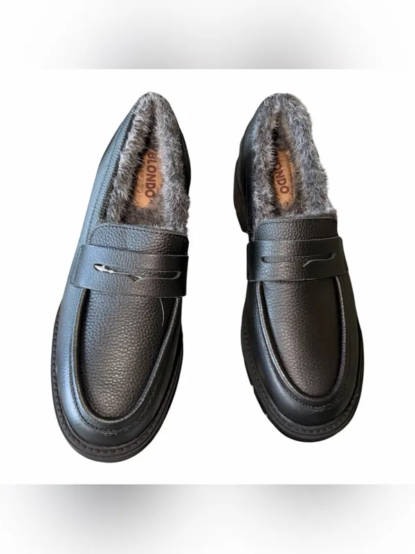 NEW $140 BLONDO Kimora Waterproof Platform Penny Loafer Black Leather SZ-8.5 - Image 7