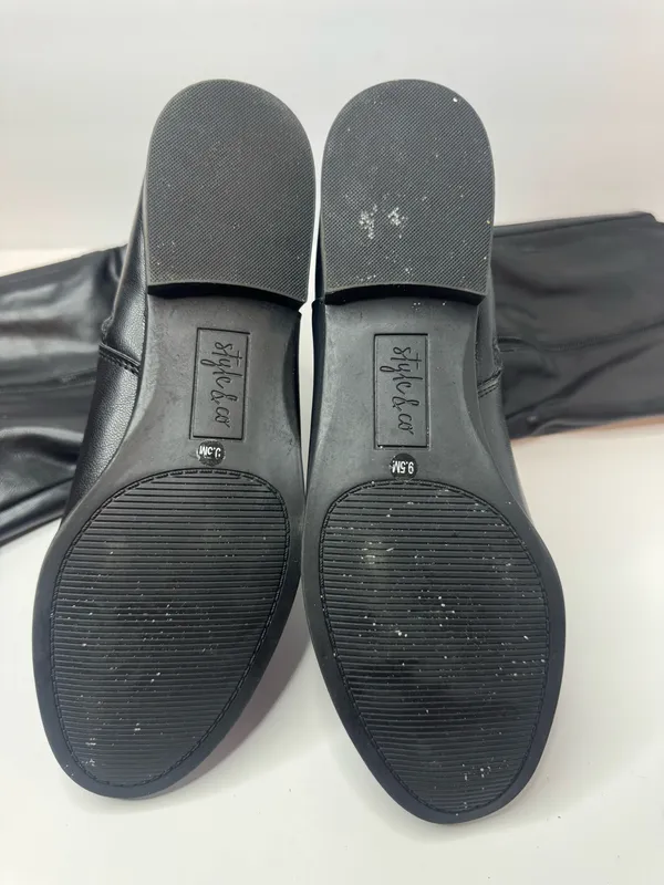 Style & Co Black Vegan Leather Tall Boots Womens Size 9.5_aM - Image 7