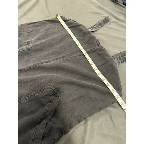 Universal Thread Boho Utility Wide Leg Overalls Sz:S Charcoal Gray Cotton Linen - Image 3
