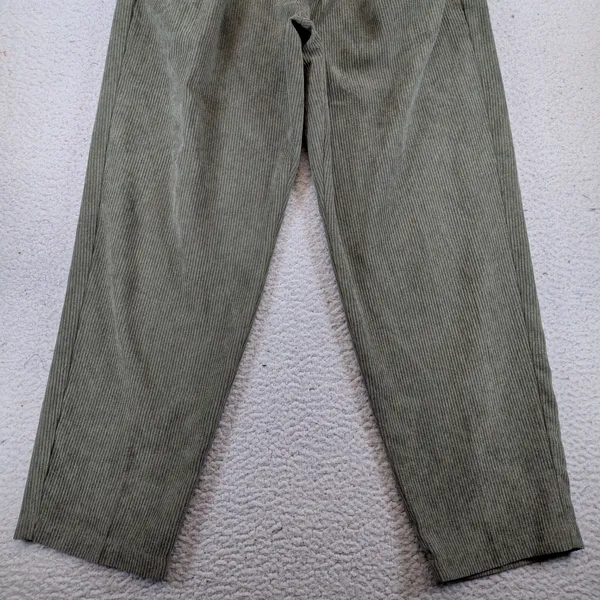 Madewell Corduroy High-rise Tapered Pants Womens 6‎ Olive Green Pleated NG506 - Image 7