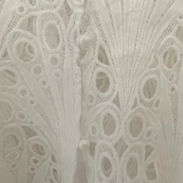 Hollow Lace Top Sz L White Guipure Romantic Sleeves Coquette Feminine Victorian - Image 7