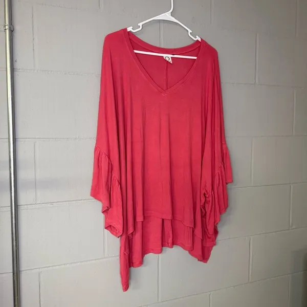 Anthropologie Akemi + Kin Capa Fluttered Tunic in Pink Women’s Sz M/L Oversized - Image 4