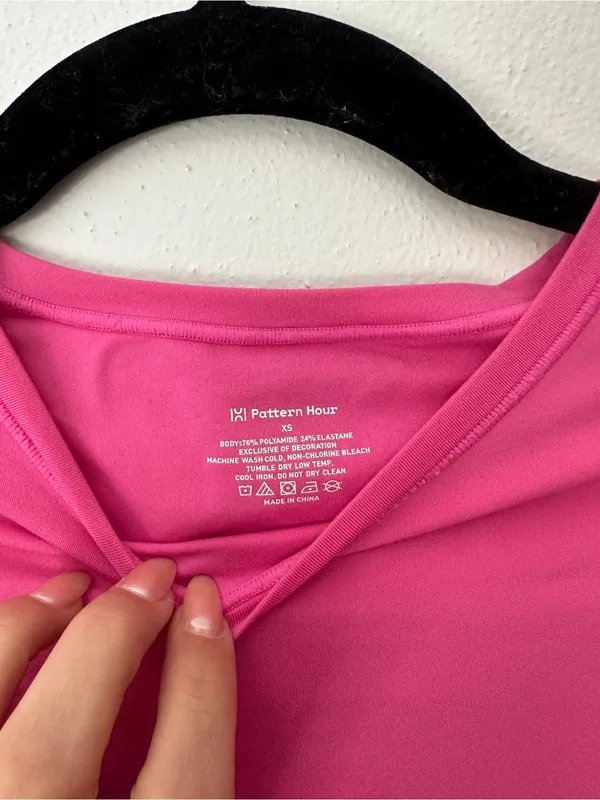 Amazon Women’s Hot Pink Short Sleeve Bodysuit - Image 2
