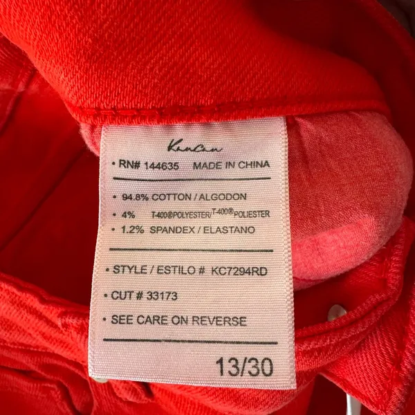 NWT KanCan High Rise Super Skinny Jeans in Christmas Red - Image 8
