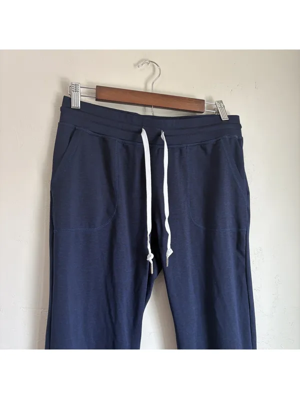 Zyia Active Navy Blue Cozy Joggers Drawstring Athleisure Lounge Pants Size M - Image 3