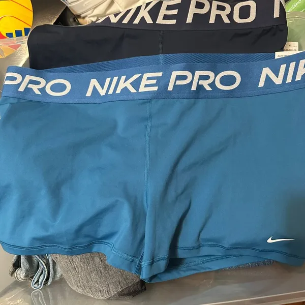 NEW Nike Pro Women's 3" Shorts Industrial Blue/White CZ9857-457 Size XXL 2XL - Image 10