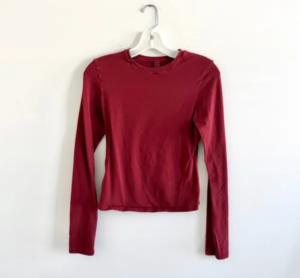 SKIMS Cotton Jersey Long Sleeve T-Shirt M - Image 2