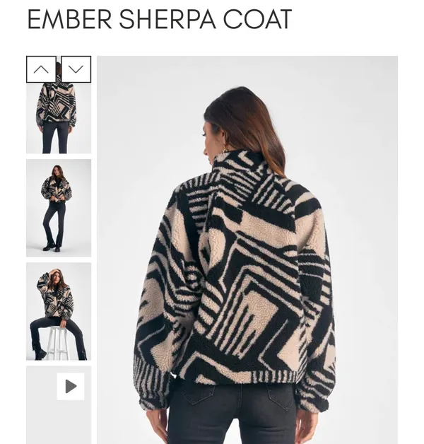 Ember Sherpa Coat Size M - Image 3