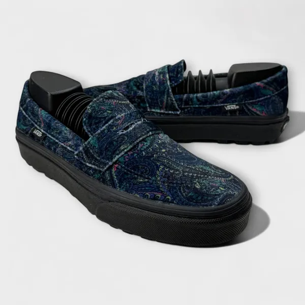 Vans Style 53 Velvet Paisley Blue Slip On Creeper Womens 8 Mens 6.5 NWOB - Image 10