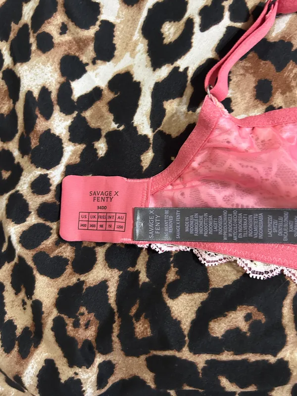 Savage X Fenty Pink & Yellow Floral Lace Underwire Bra - Image 3