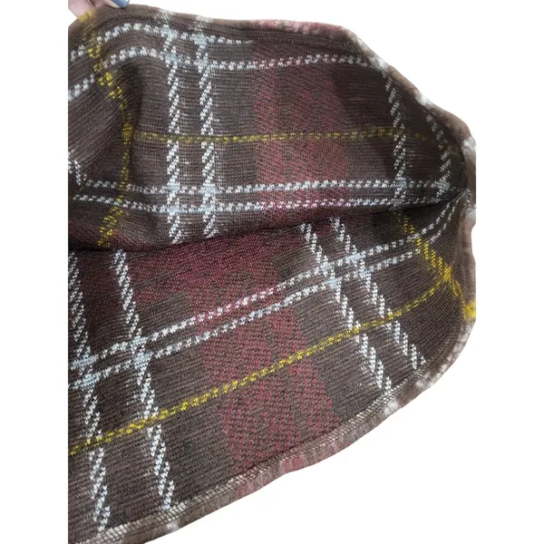 Zara Brown Brick Red Plaid Mini Skirt NWT Sz. SM Academia Fall Preppy Pull On - Image 4