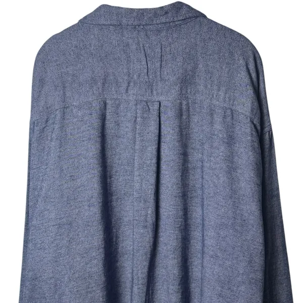 NEW Aerie Anytime Fave Twill Button‎ Down Flannel Blue Capsule Outdoors XXL - Image 6