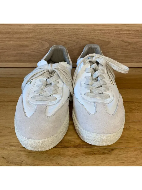 AllSaints Thelma Suede Low Top Sneakers in White - Size 6 - Image 3