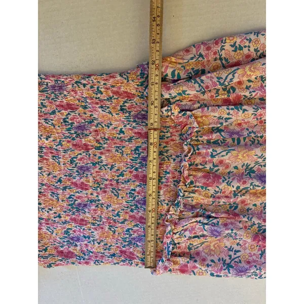 Abel the Label floral cottage core country cotton milk maid sundress sz Med - Image 8
