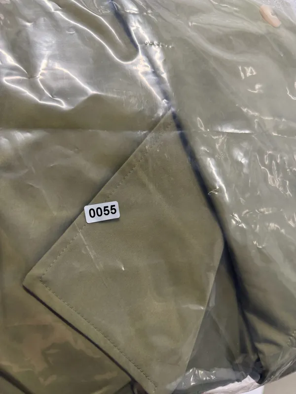 Army Green Double Breasted Trench Coat Longline Jacket H9B641 Size M - Image 10