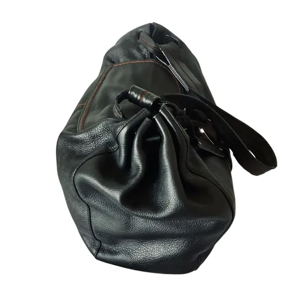 Sabrina Scala Leather Satchel Bag Black - Image 5