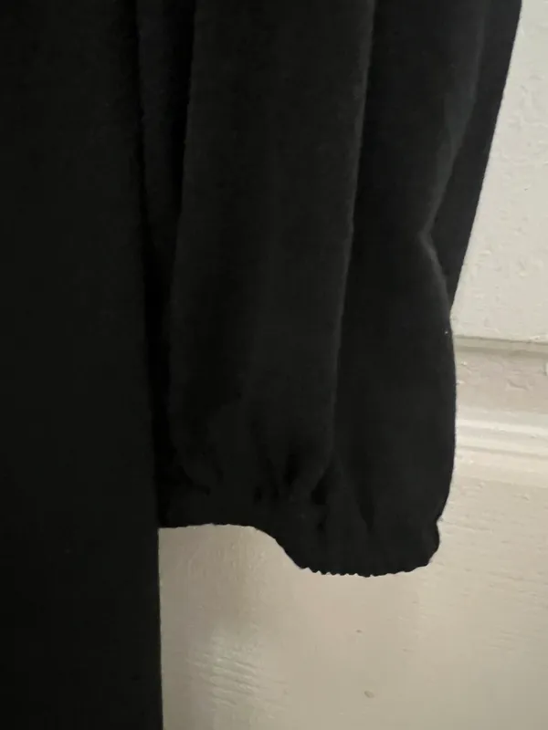 Black Jersey Blouson Sleeve Bodycon Mini Dress - Image 6
