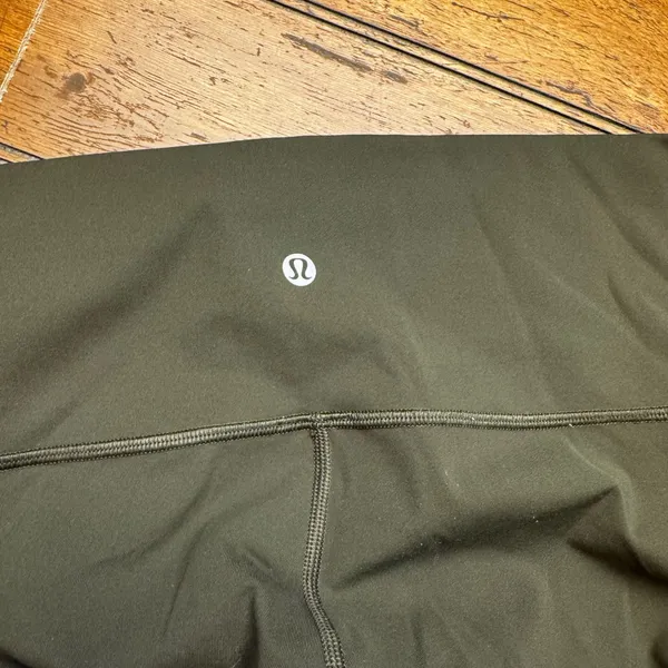 Lululemon Align High-Rise Crop 21 Dark Olive Green Leggings‎ Size 10 LW6BANS - Image 8