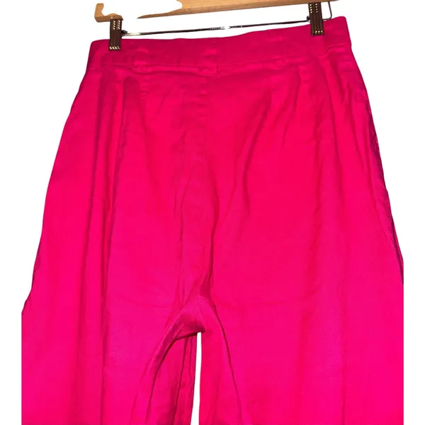 Nicole Miller Linen Blend Barbie Pink Pants Women's 6 Resort‎ Beach Lightweight - Image 3