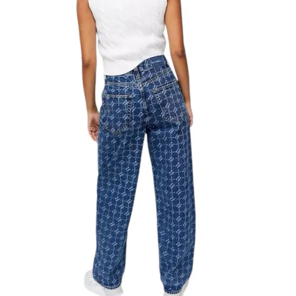 Urban Outfitters iets frans Monogram Denim Baggy Boyfriend High Rise Jeans Women’s Size 27 - Image 2