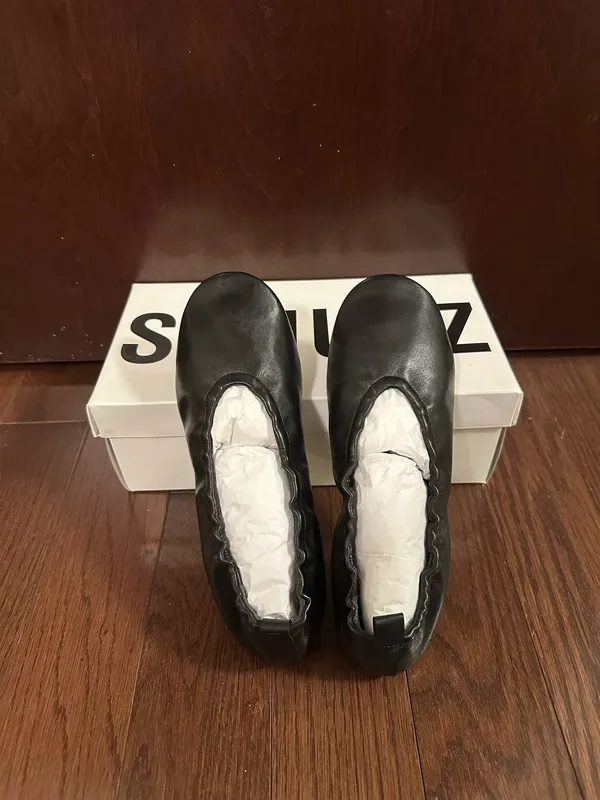 Schutz Eudora Black Leather Flats - Image 2