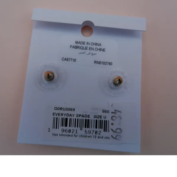 Kate Spade Everyday Spade Pink Enamel Stud Earrings Y2K Coquette Gold NEW‎ - Image 5