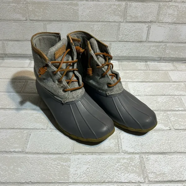 Sperry Gray Duck Boots Waterproof Rain Snow boots size 9 - Image 2