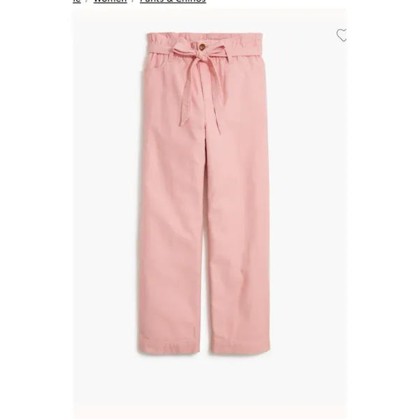 JCrew Paperbag High Rise Wide Leg Crop Twill Pants Terracotta Women’s size 6 - Image 6