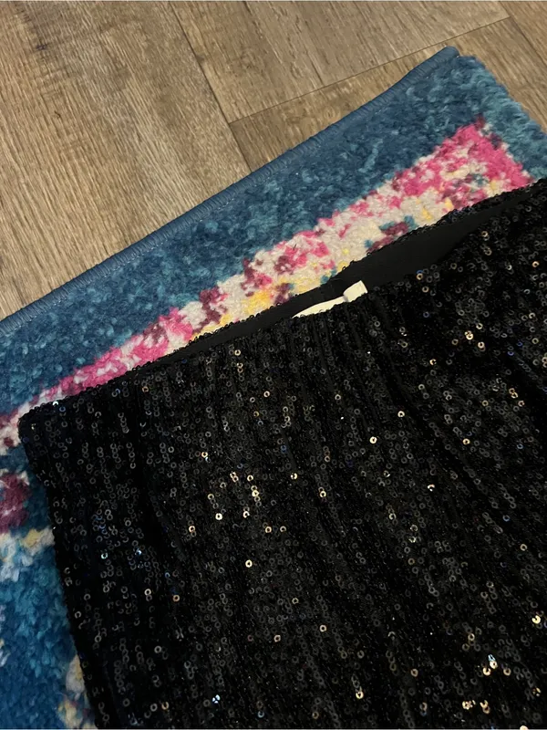 NEW Z SUPPLY skylar sequin pant in black - Image 9