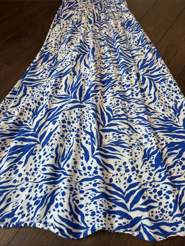 Sincerely Jules Blue and White Printed Maxi Dress Size XS - C26-036 - Image 4