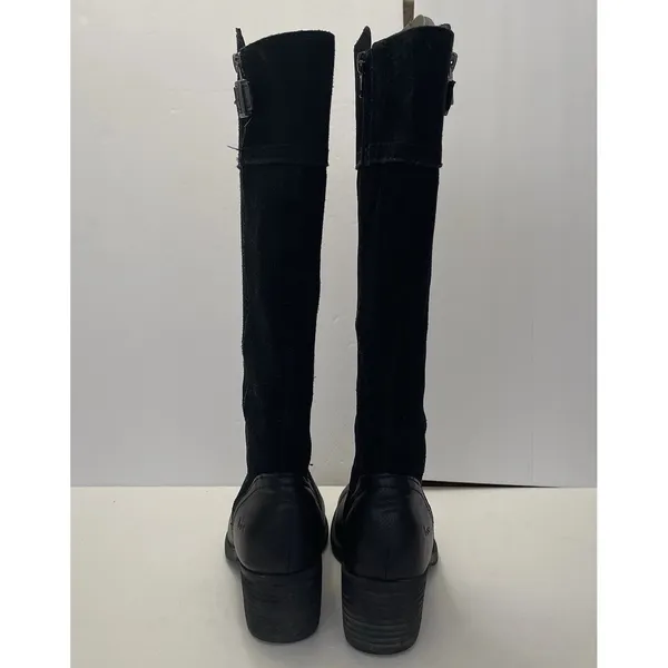 B. O. C. Born Austell Black Suede‎ Leather Tall Riding Boots Zipper Size 6.5 M - Image 4