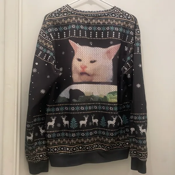 Oversized ugly Christmas sweater size s to l long sleeves graphic print - Image 5
