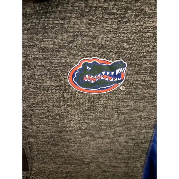 Campus Heritage Florida Gators Quarter Zip Hoodie Grey Blue Womens Medium - Image 2