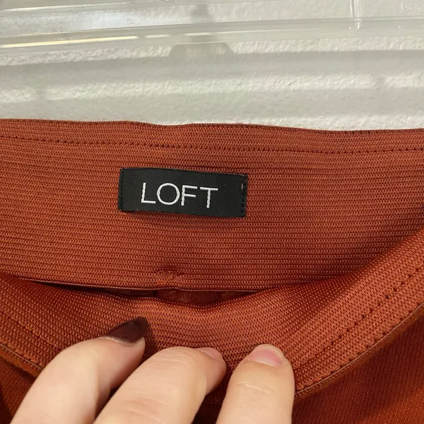 Ann Taylor Loft High Rise‎ Burnt Orange Kick Crop Pants Size 6 Workwear Chic - Image 7
