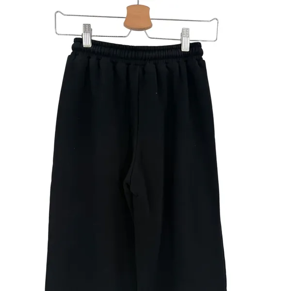 White Fox Boutique Lucky 13 Graphic Wide Leg Sweatpants Black Pink Size XS - Image 5