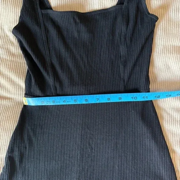 Reformation Liz Tie Shoulder Mini Dress Black Size XS - Image 11
