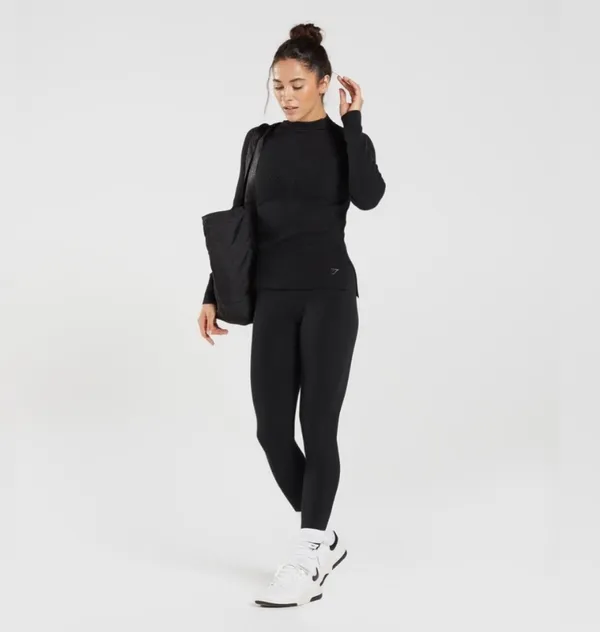 Gymshark Mockneck Pullover Black Sweater - Image 6