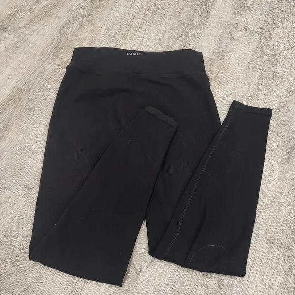 Victoria's Secret PINK Black Athletic Leggings Size Medium - Image 2