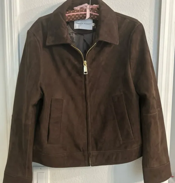 Rebecca Minkoff Genuine Suede Zip-Front Jacket-Brand New Rtl $495.00 - Image 5