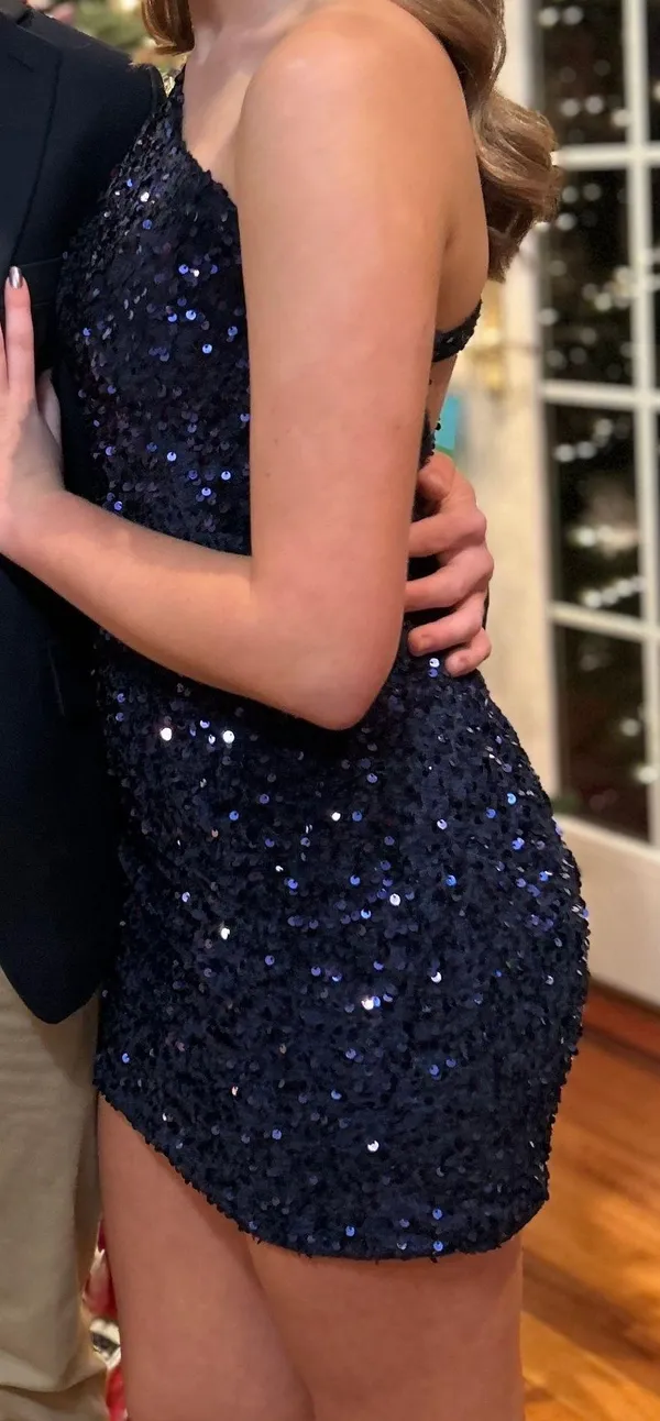 Homecoming Dress Blue Size M - Image 2