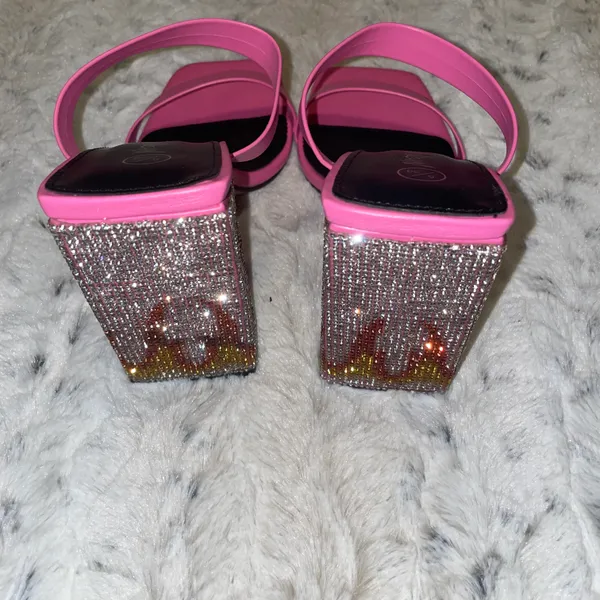Nasty Gal Diamante Flame Heels - Image 3