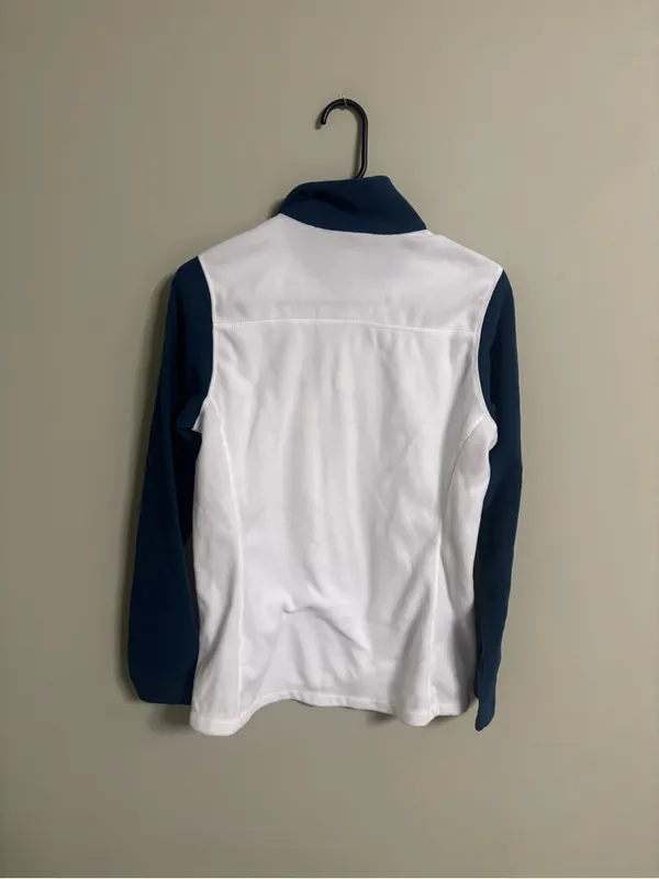 Helly Hansen Sunset 1/2 Zip Fleece Womens Size Medium White Navy Blue Polartec - Image 2