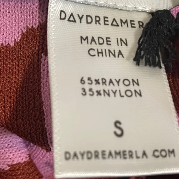 Daydreamer LA Basics Eclipse Wave Pull On Pant Pink and Red NWT Small Black - Image 8